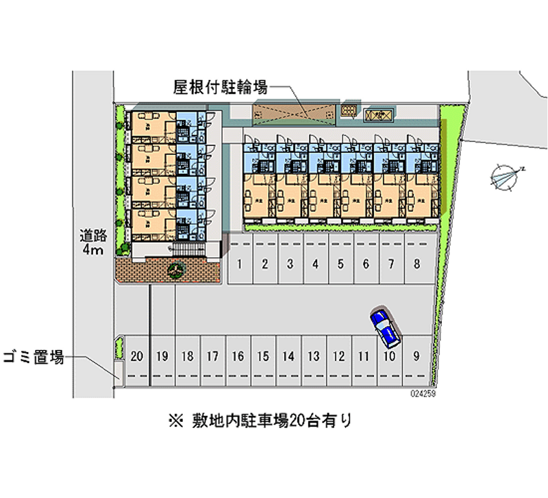 レオパレスつばさ 月極駐車場