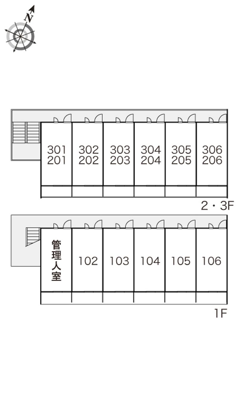 レオパレスフローラⅠ 間取配置図