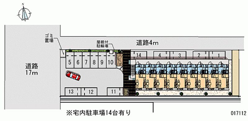 レオパレスヴィルヌーブ 月極駐車場