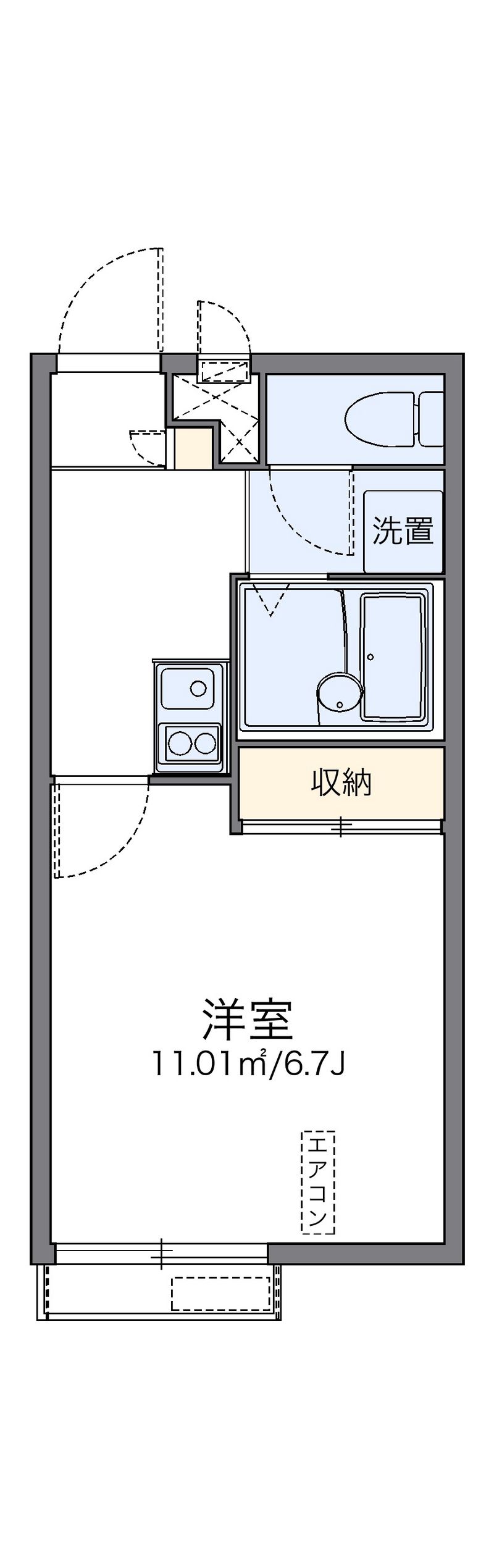 レオパレスメゾンエスエス 間取図