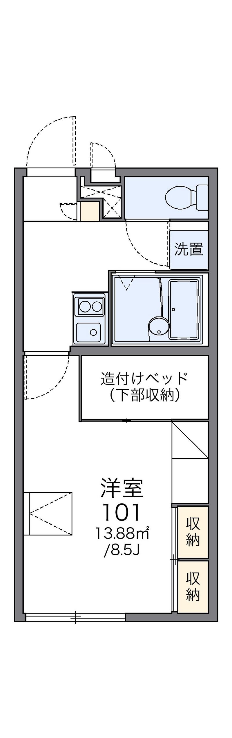 レオパレスサンハイム２ 間取図