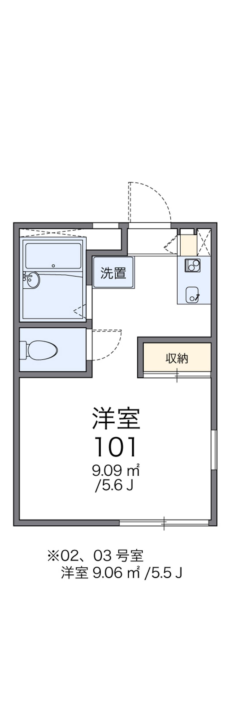レオパレスグローリー 間取図