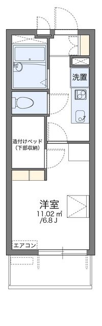 レオパレスあまがさき駅近 間取り図