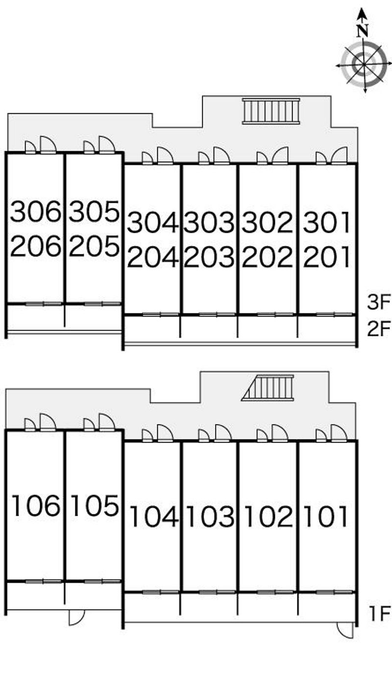 レオパレスドエル　別所 間取り配置図