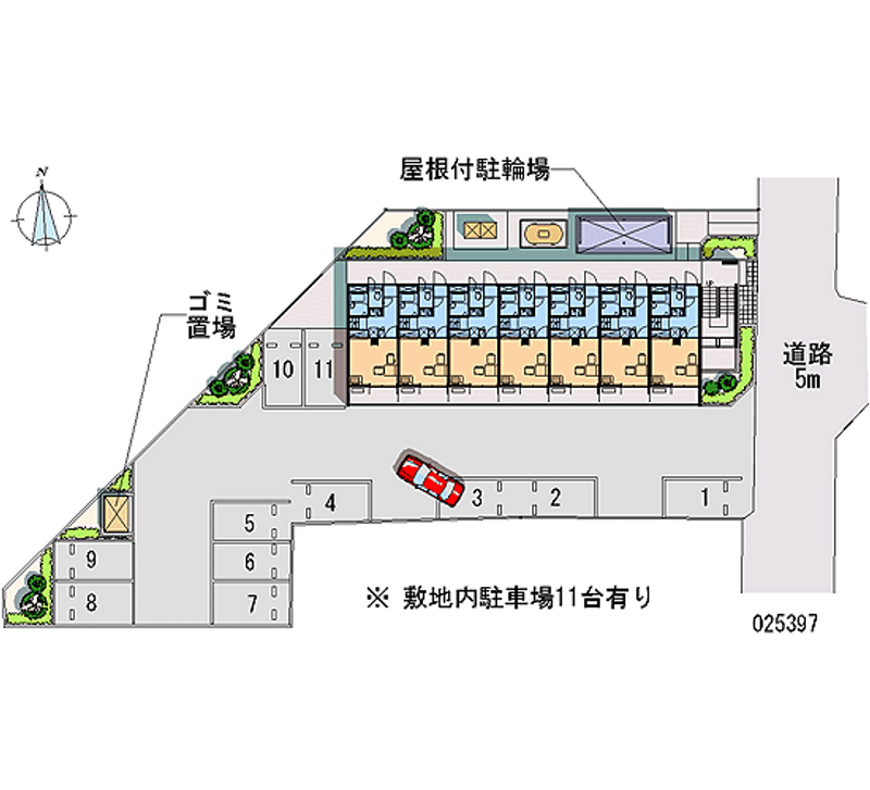 レオパレス早苗 月極駐車場