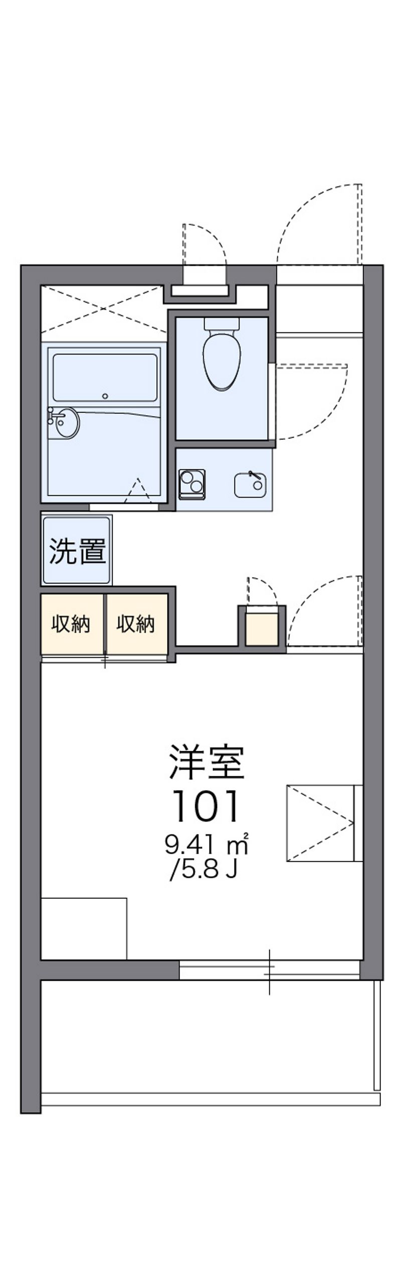 レオパレスＮＡＫＡＮＩＳＨＩ 間取図