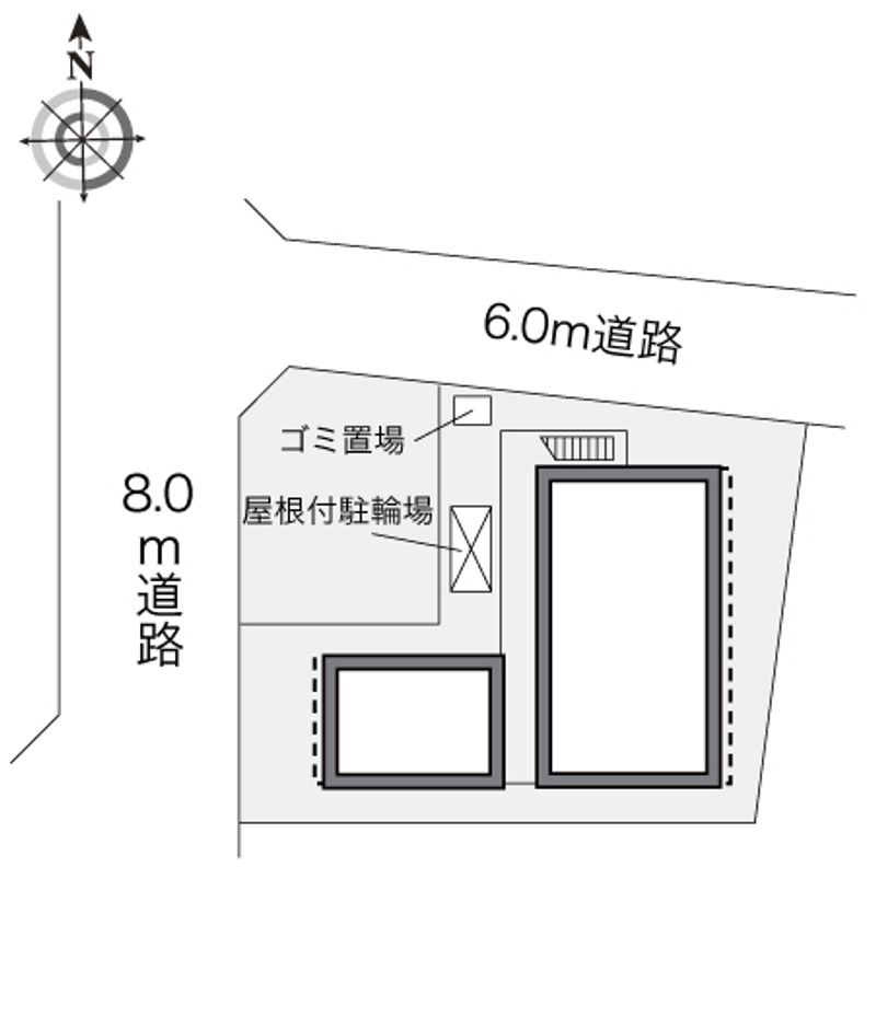 レオパレス中徳島　あまの 配置図