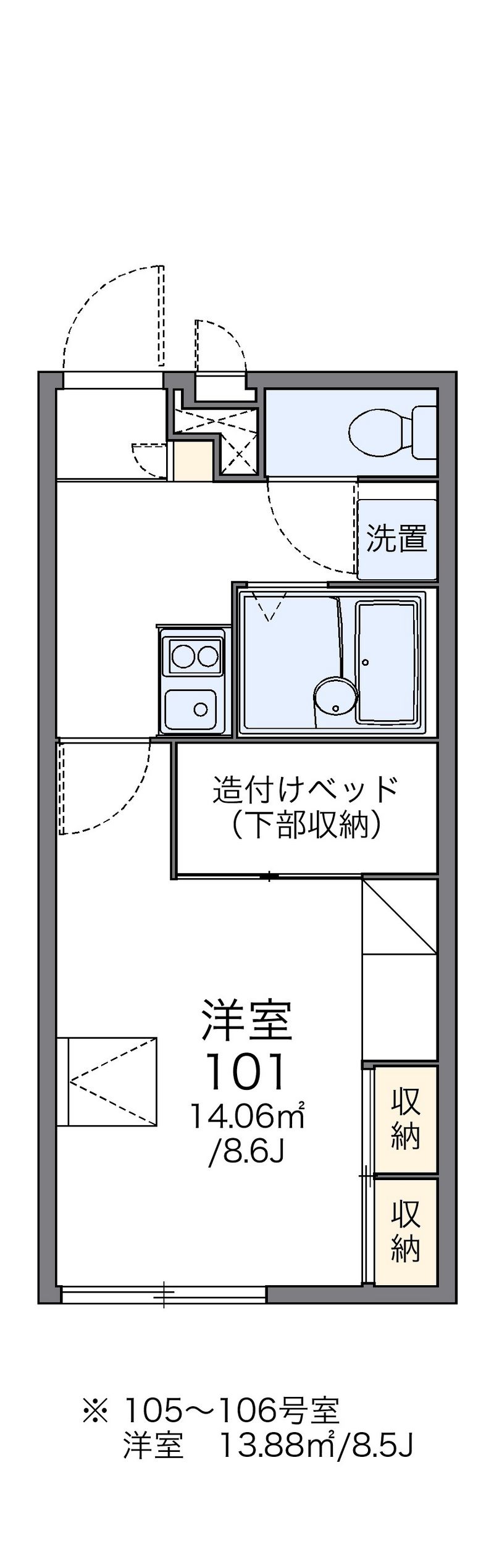 レオパレスＲＯＹＡＬＯＣＥＡＮ 間取図