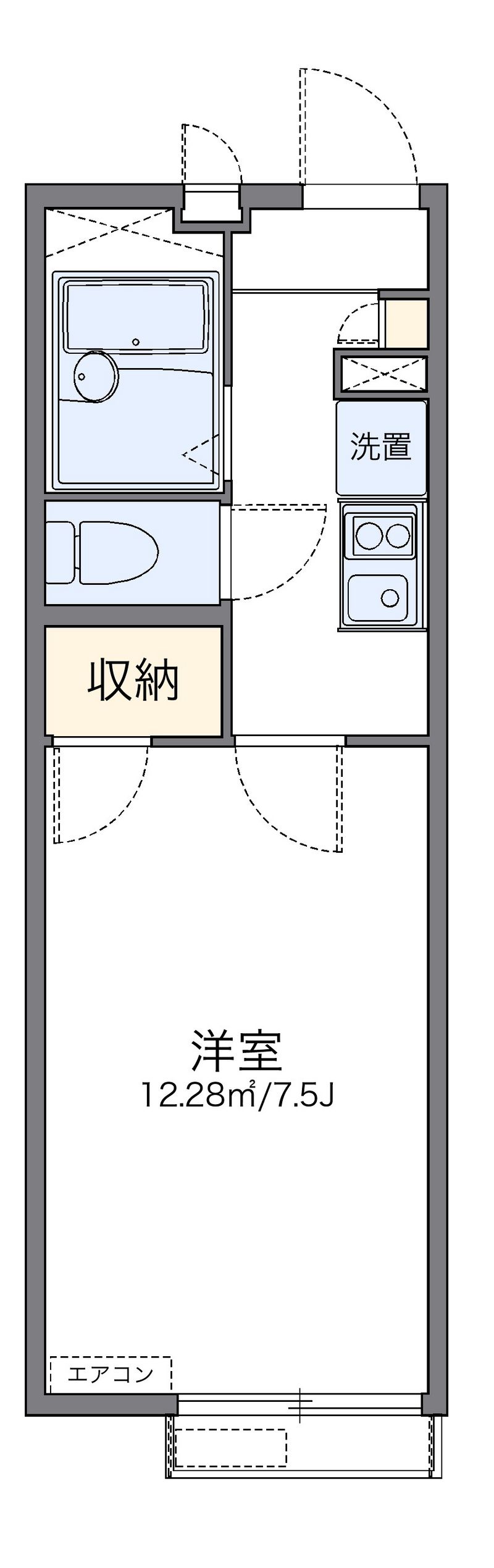 レオパレスメルベーユヒルズ 間取図