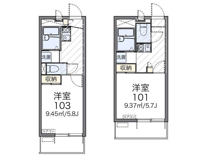 レオパレスオクシム 間取図