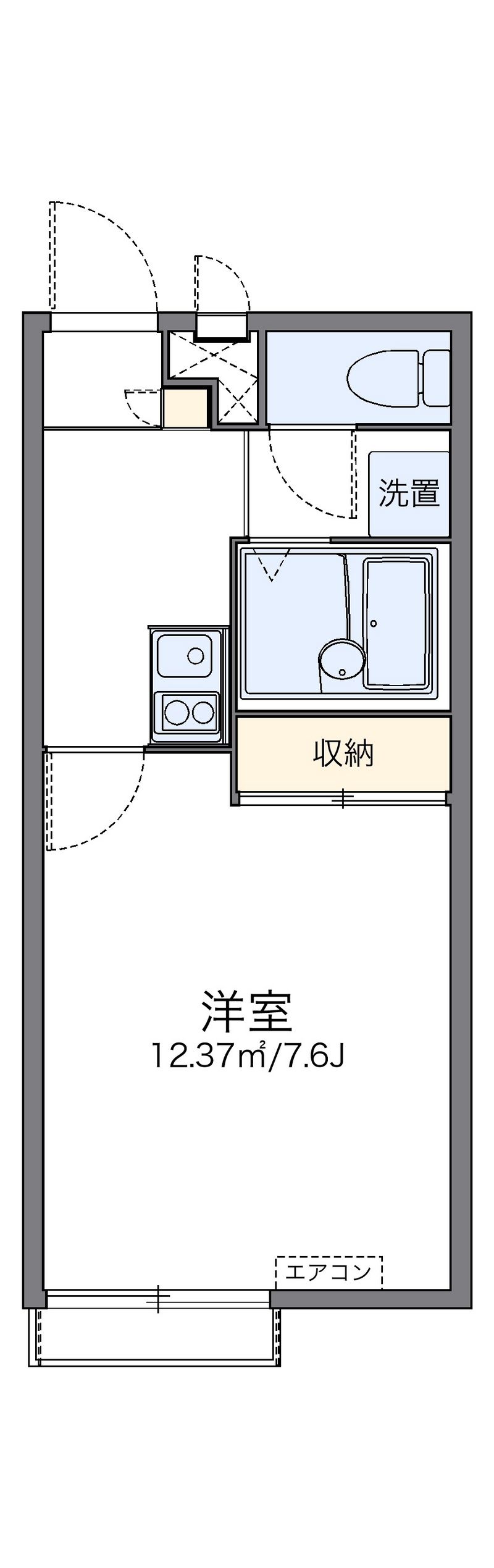 レオパレス末広タウニー 間取図