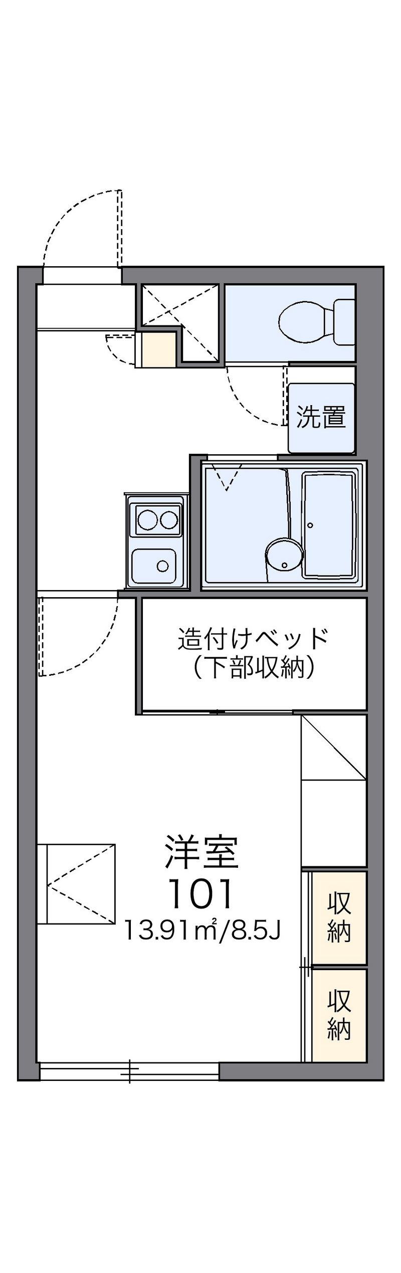 レオパレスグランドール 間取図