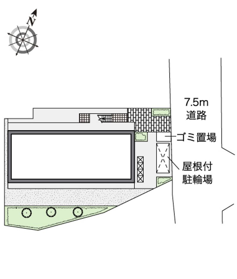 レオパレスメローフィールド　Ｋ 配置図