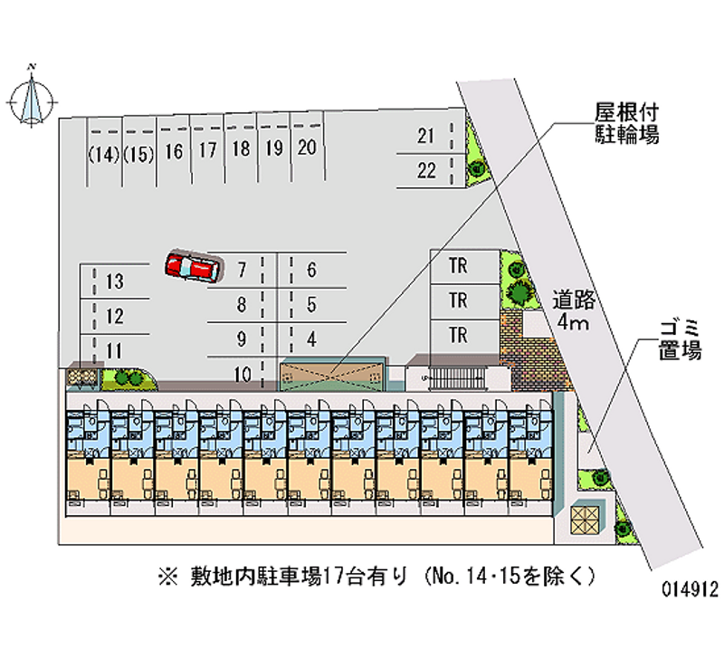 レオパレスロイヤル 月極駐車場