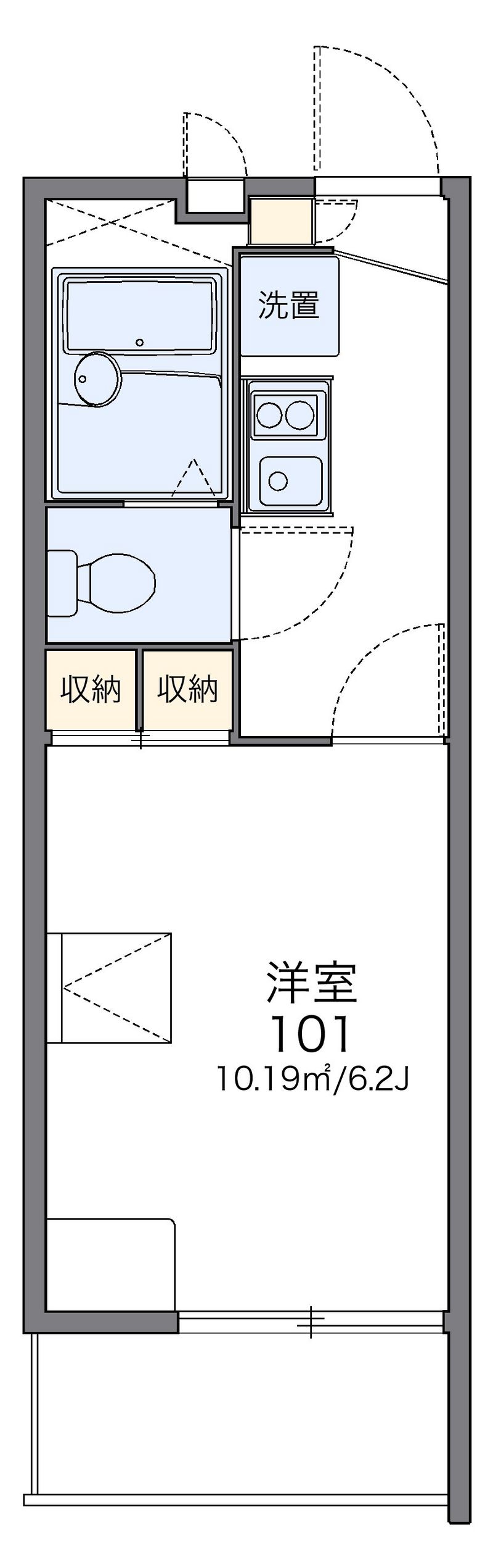 レオパレスメルベーユⅡ 間取図