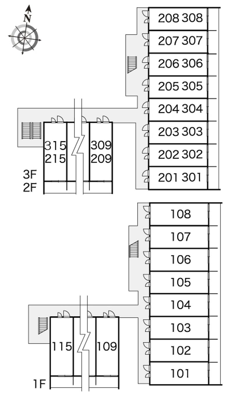 レオパレス菱沼 間取配置図