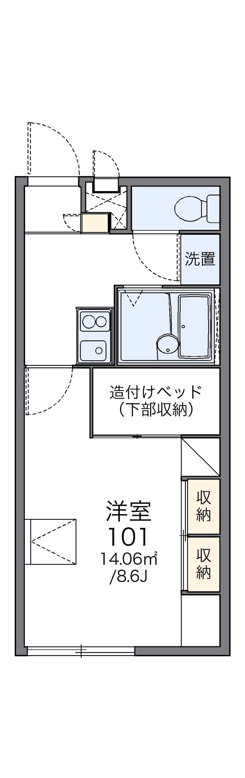 レオパレス若葉 間取図