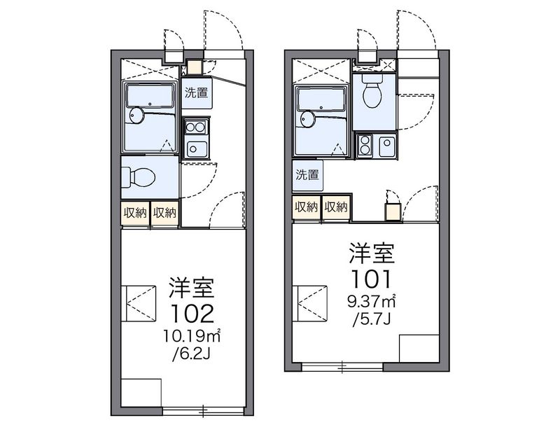 レオパレスハイツ旭が丘Ａ 間取図