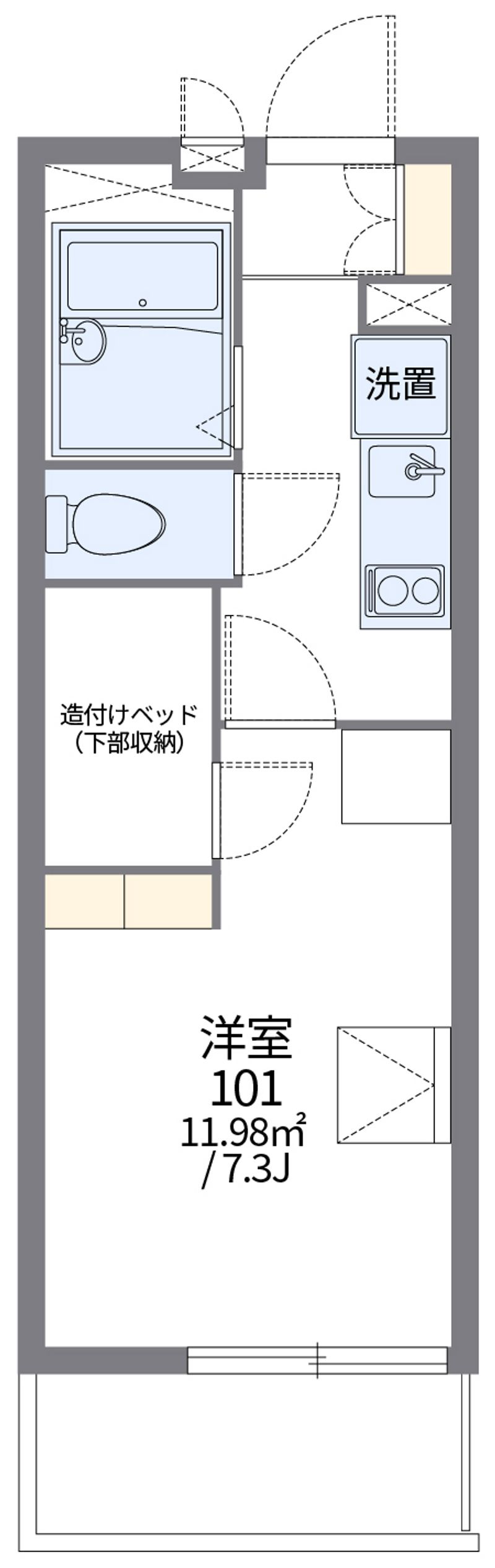 レオパレスＹＡＨＡＧＩⅡ 間取図