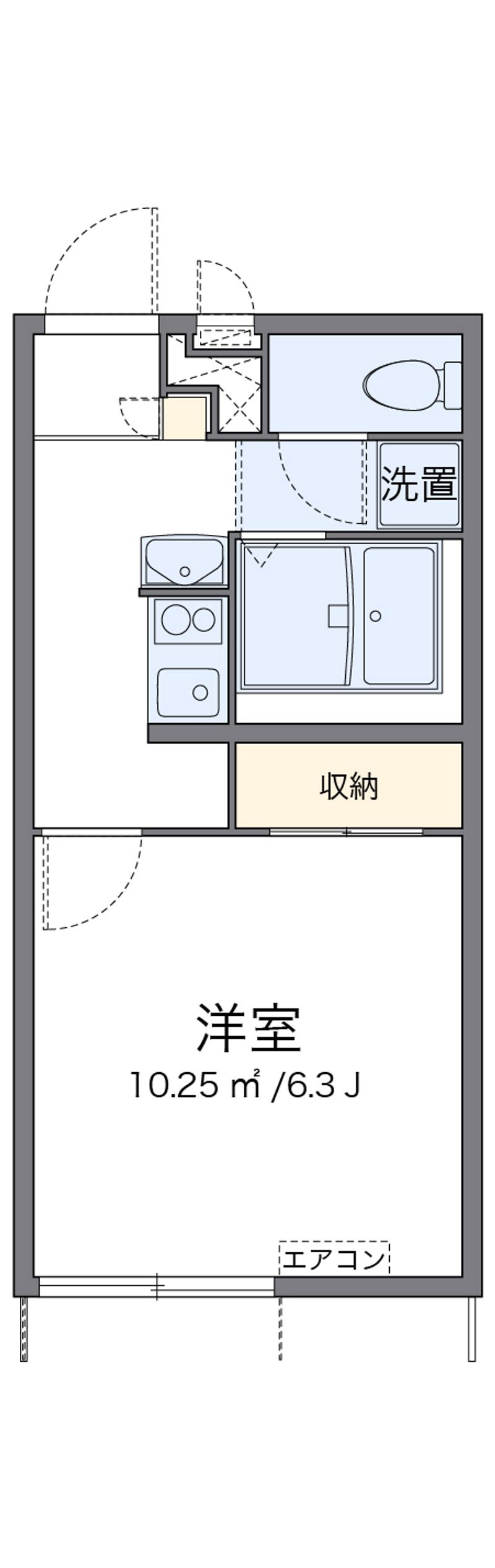 レオパレス下河原 間取図