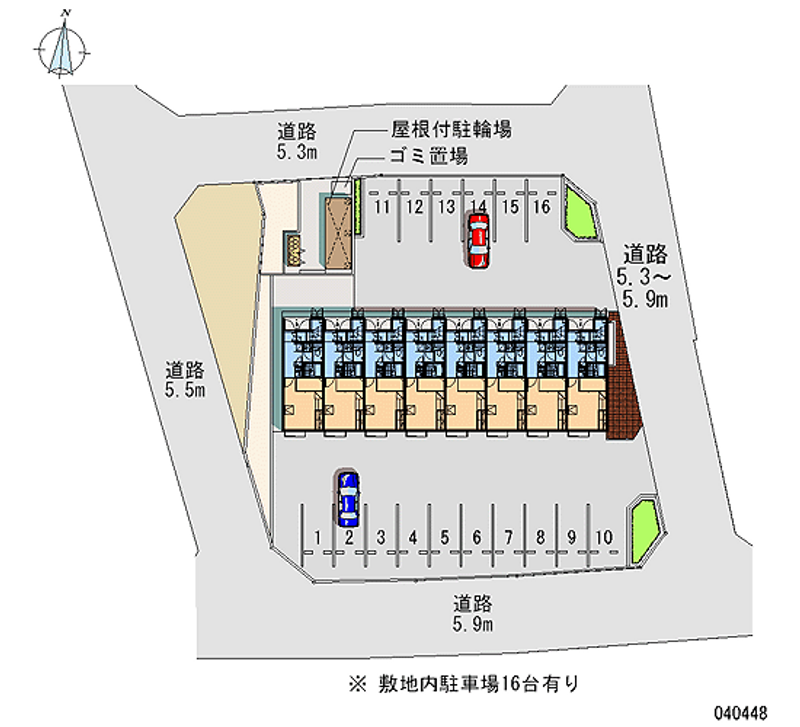 レオパレス花川 月極駐車場