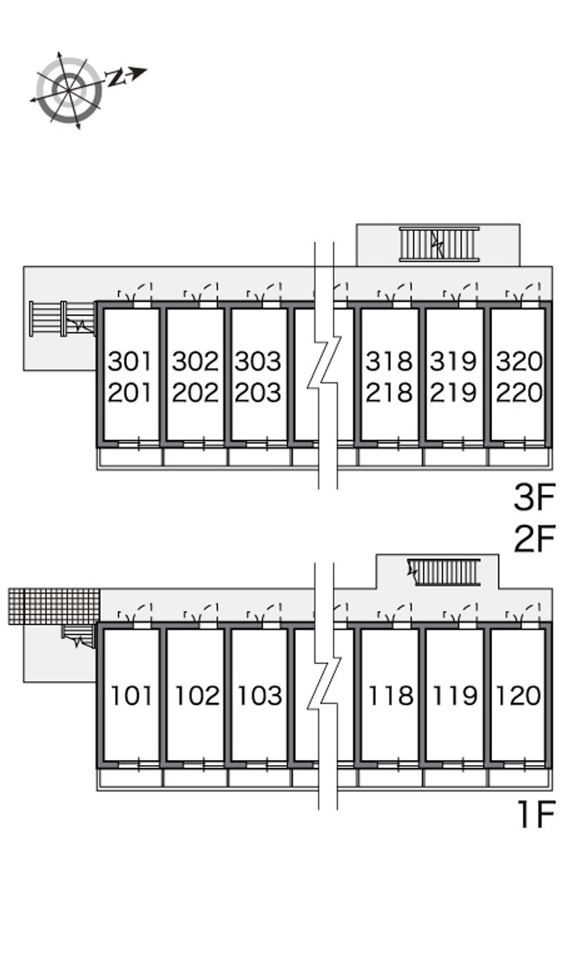 レオパレス水向 間取配置図