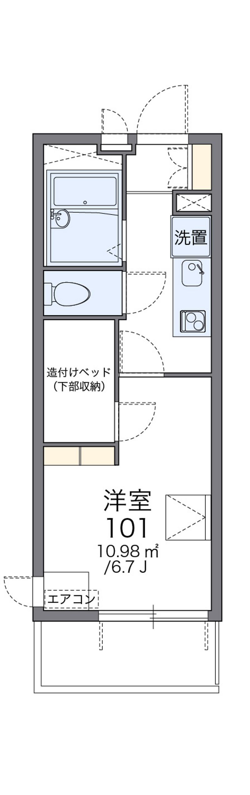 レオパレス中原 間取図