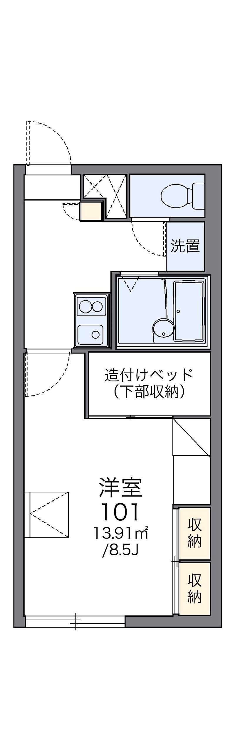 レオパレス福住Ｂ 間取図