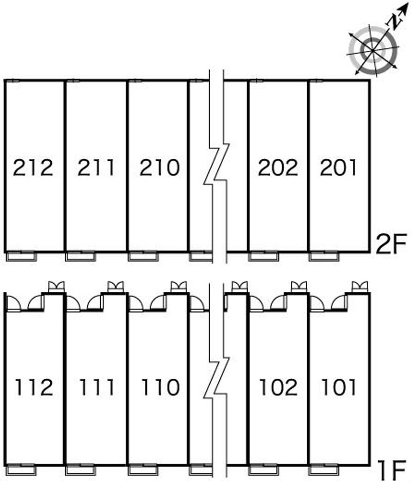 レオパレスハッピネスⅡ 間取配置図