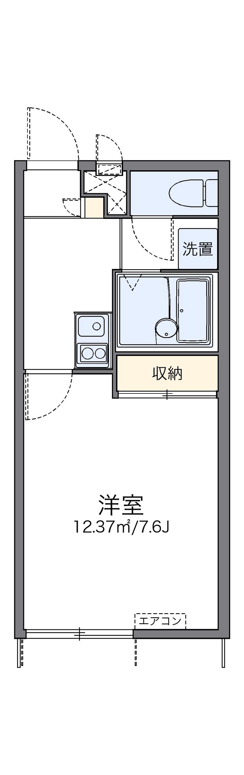 レオパレスプロシード４ 間取図
