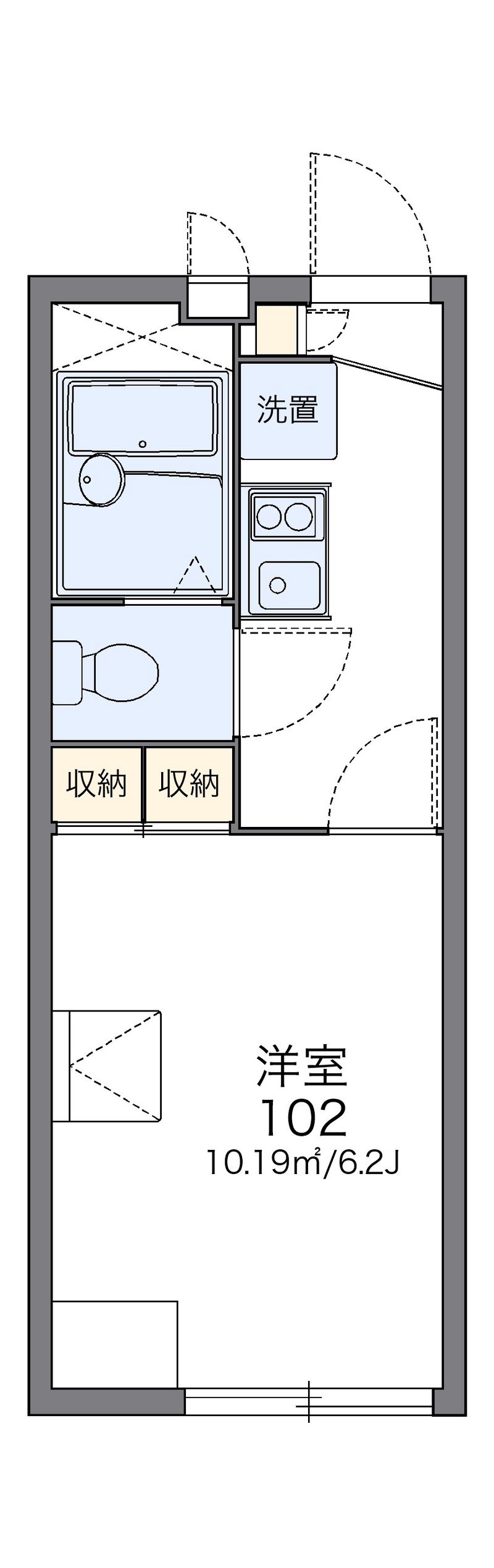 レオパレスサンハイムＳ 間取図