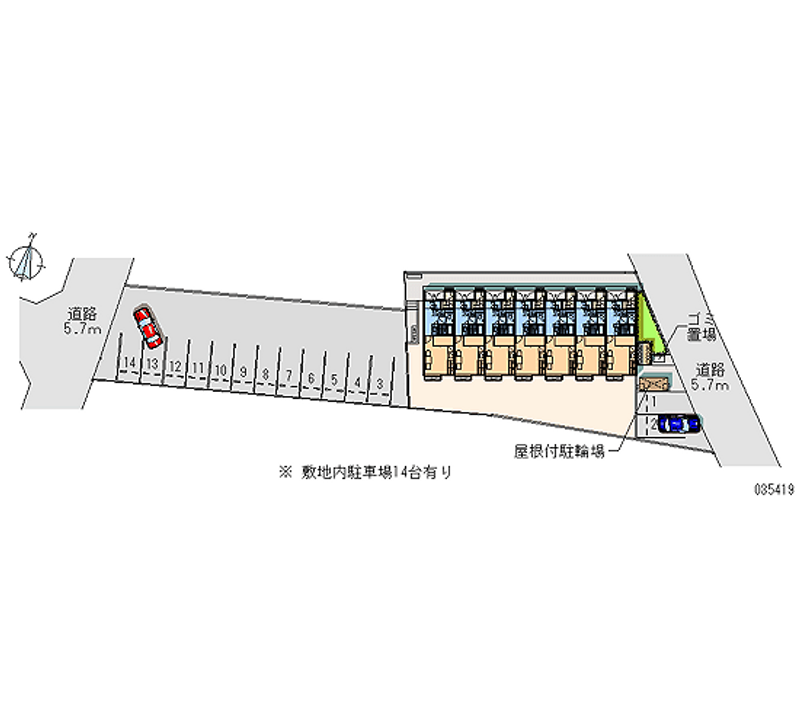 レオパレスウヌマ 月極駐車場