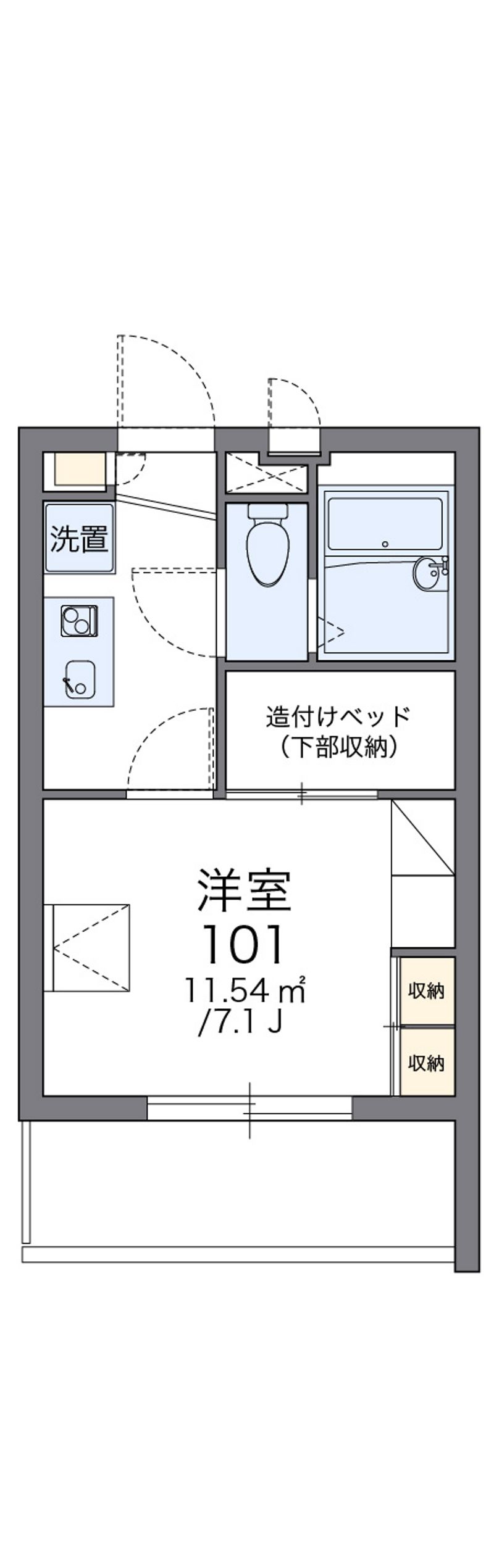 レオパレスシェソワ　城南 間取図