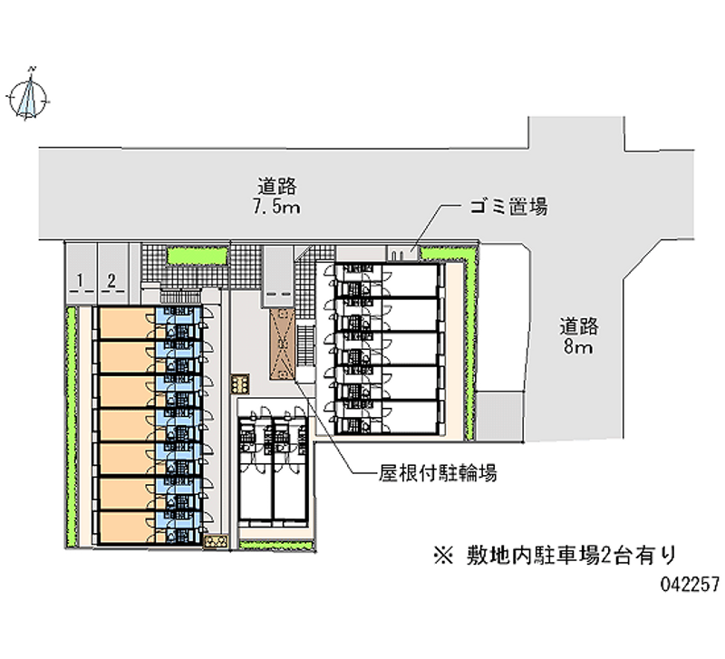 レオパレス喜連北Ⅱ 区画図