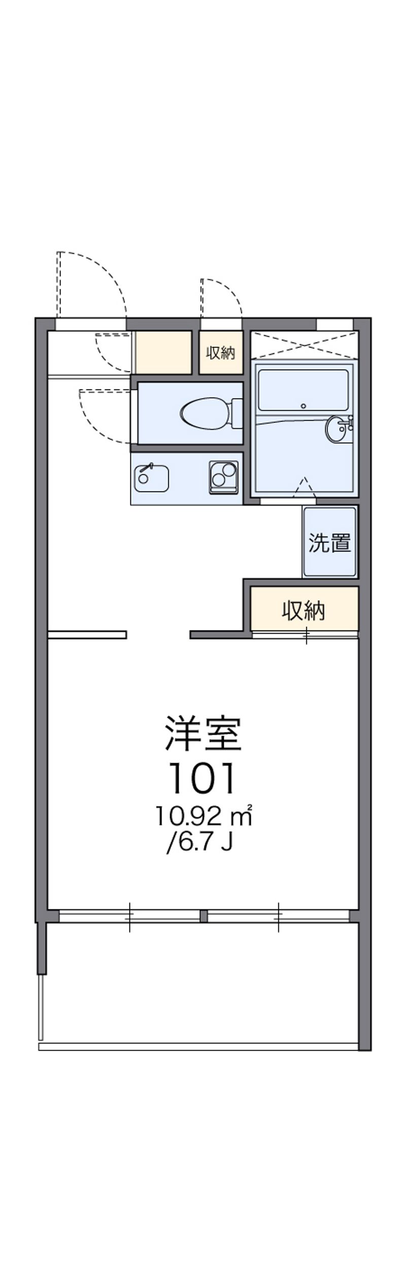 レオパレスフラワー 間取図