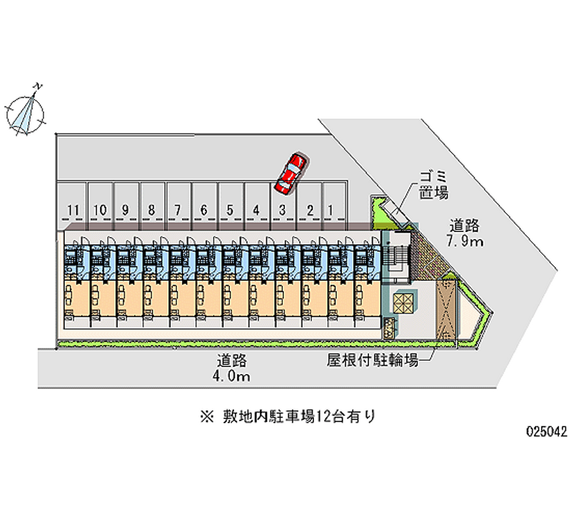 レオパレス竹山弐番館 区画図