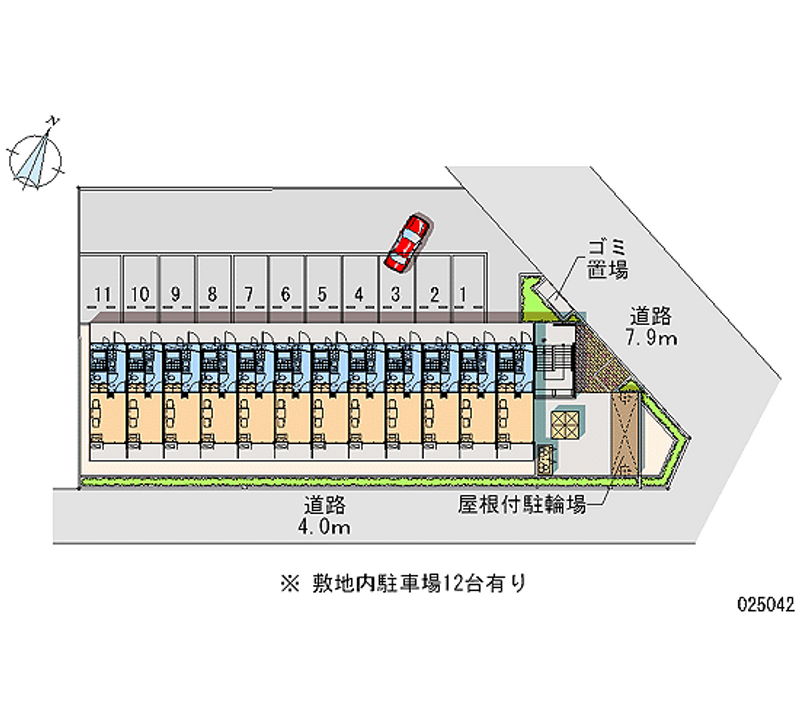 レオパレス竹山弐番館 月極駐車場