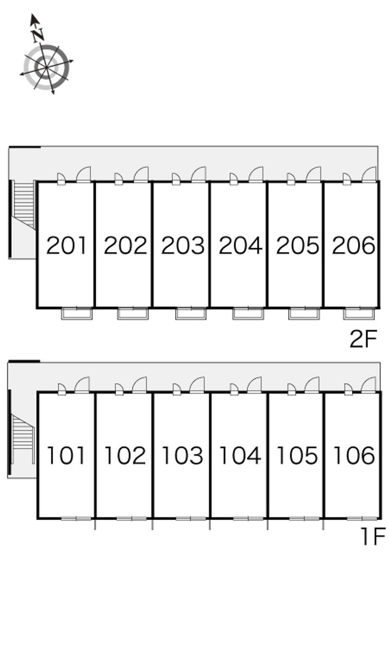 レオパレスＡＫＡＲＩ 間取り配置図