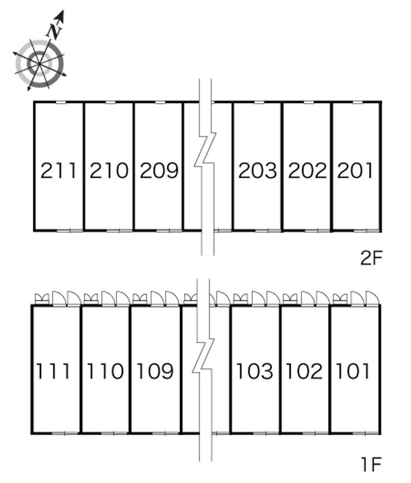 レオパレス国府 間取配置図