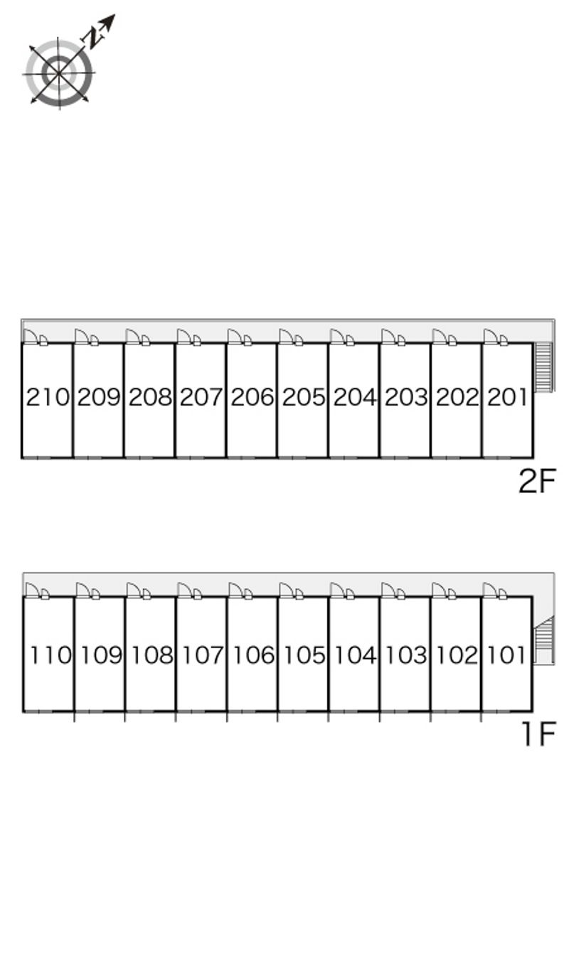 レオパレスポプラ 間取配置図