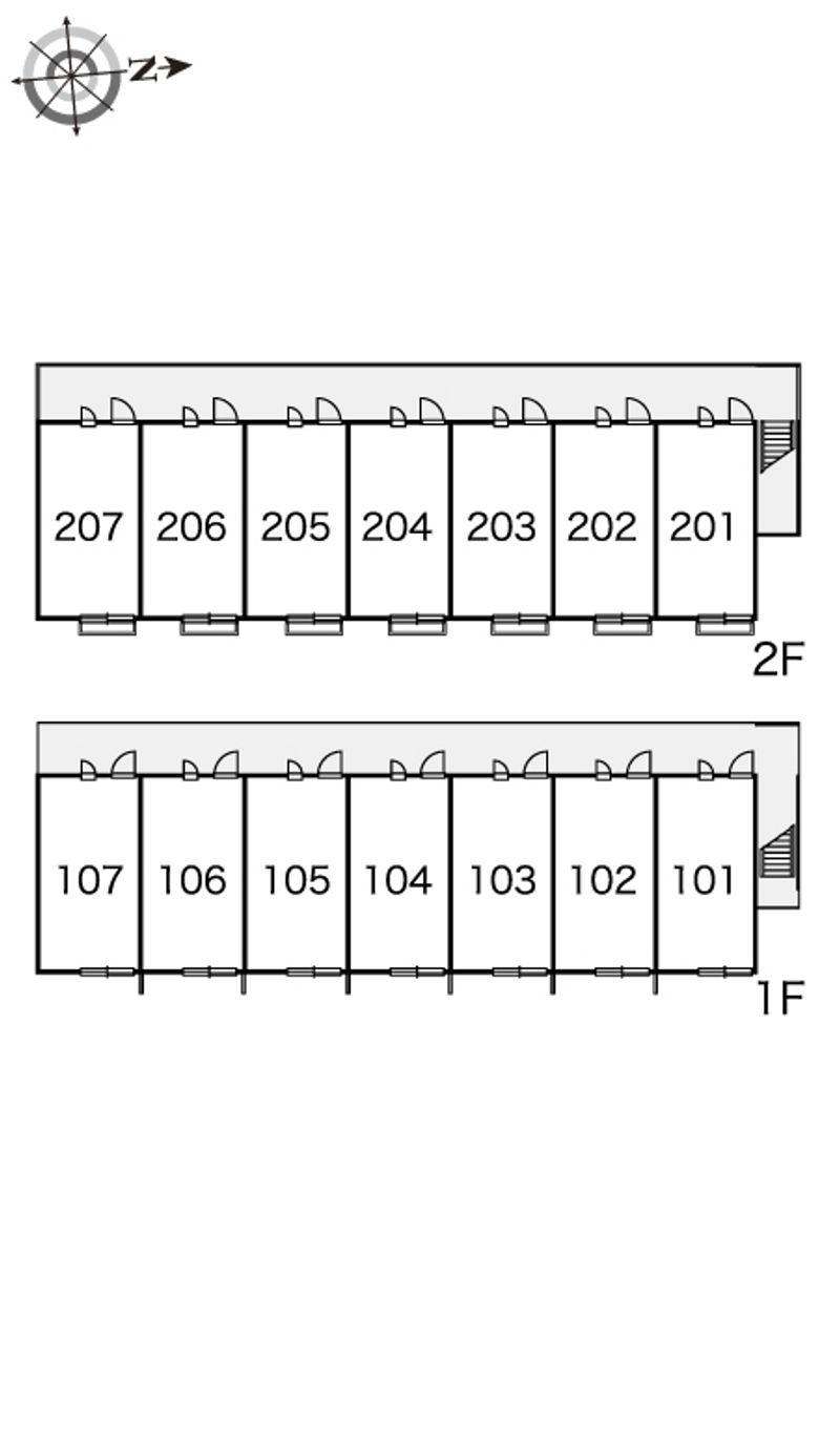 レオパレスフィオーレ　カスミ 間取配置図
