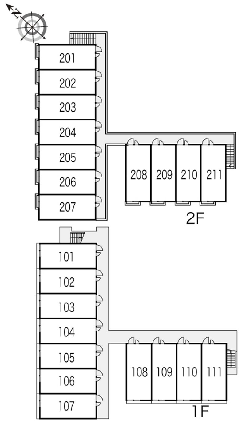 レオパレス高宮Ｂ 間取配置図