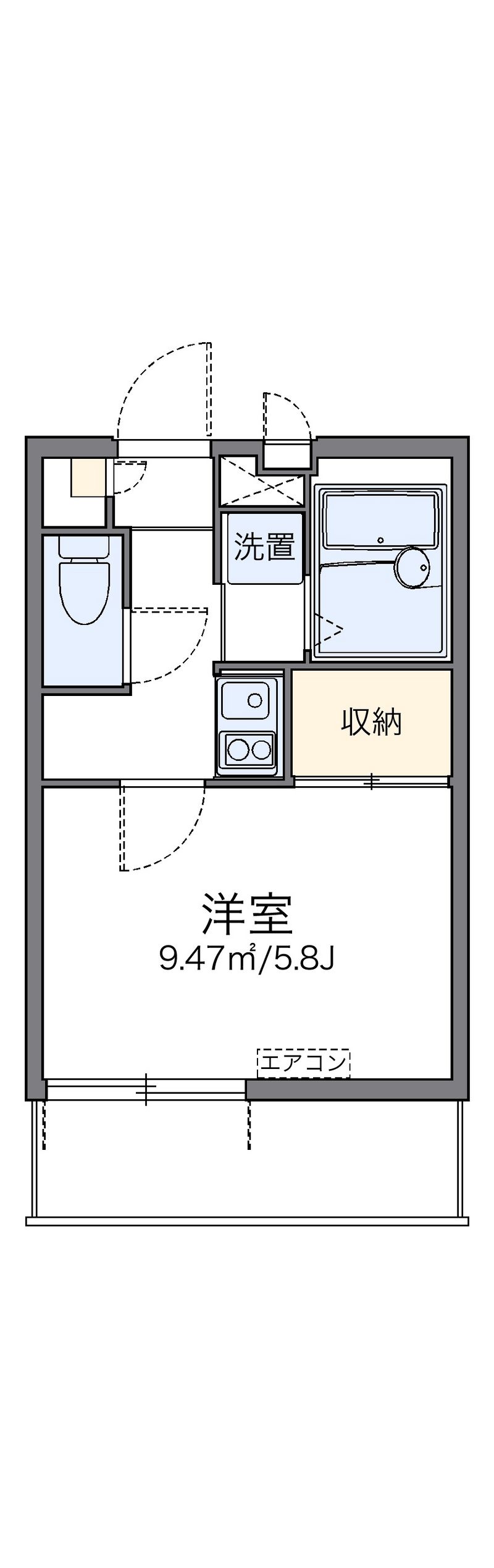 レオパレス萬代橋 間取図