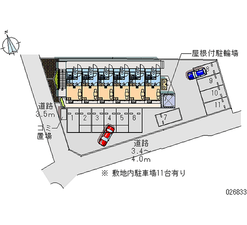 レオパレスリバーパークハイツⅡ 月極駐車場