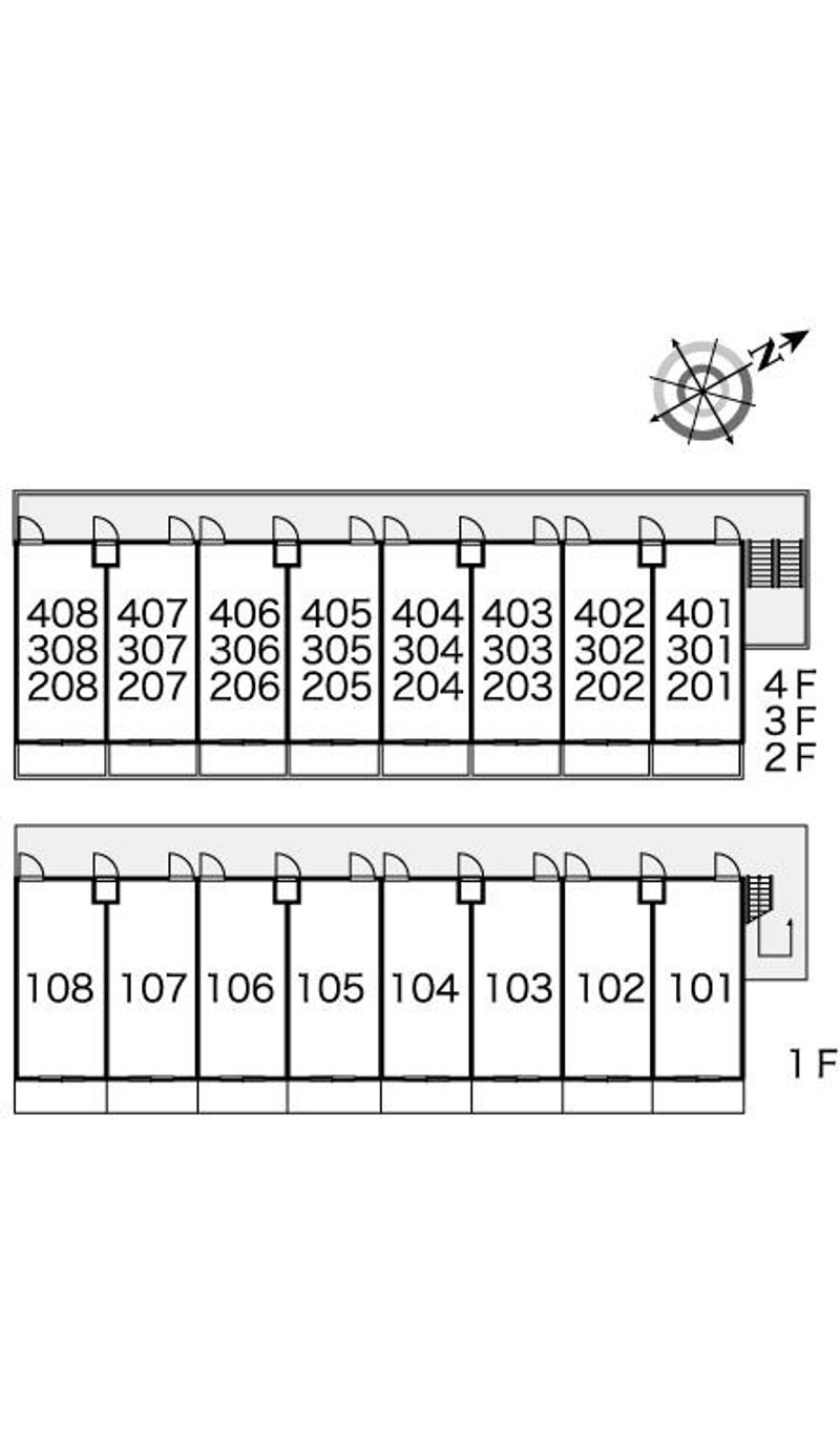 レオパレスＭＯＡＮＡ 間取り配置図