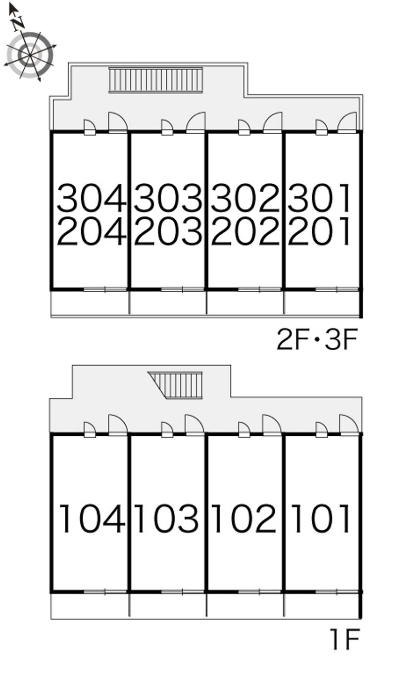 レオパレス中央本町 間取配置図