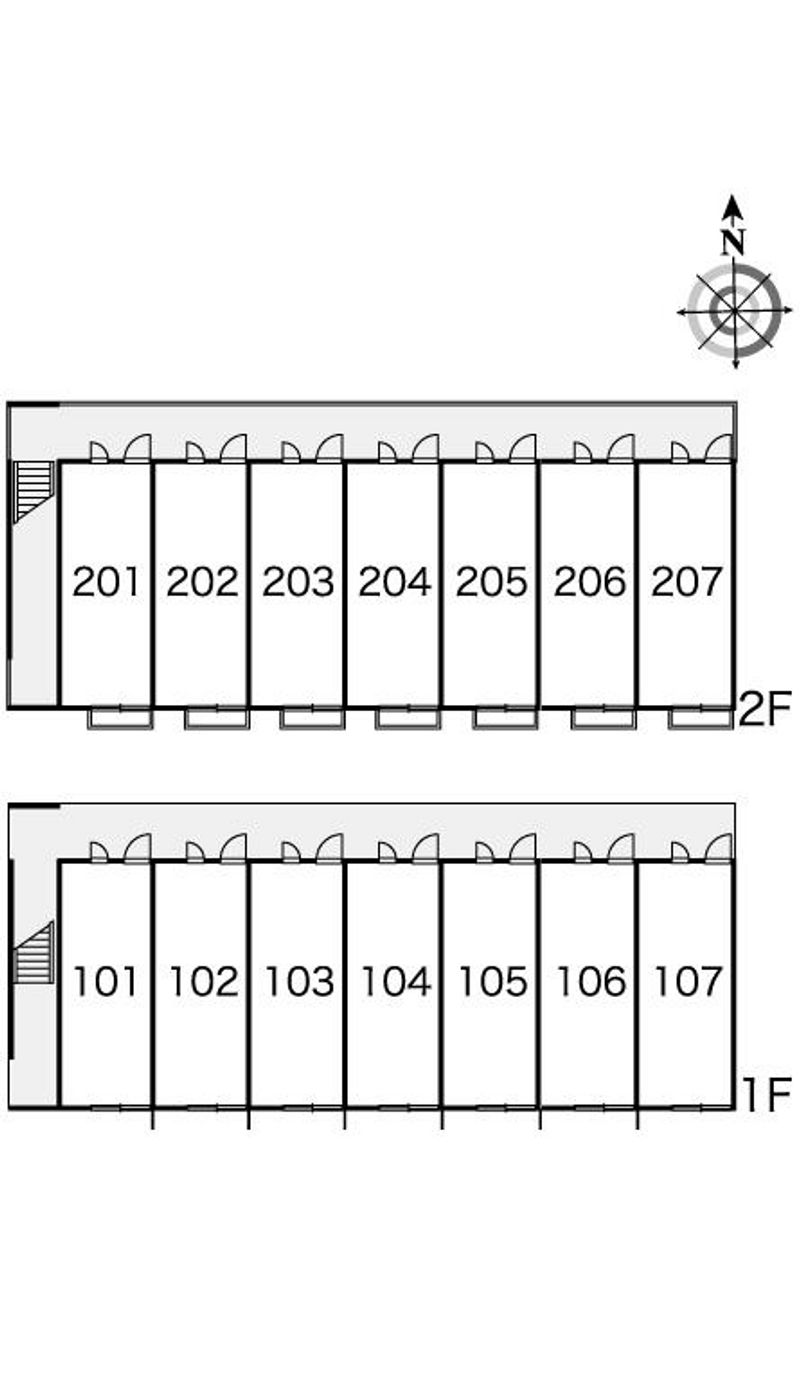 レオパレスレスト　ナイキ 間取配置図