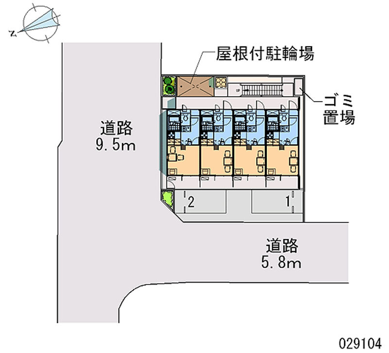 レオパレスフローラ 区画図