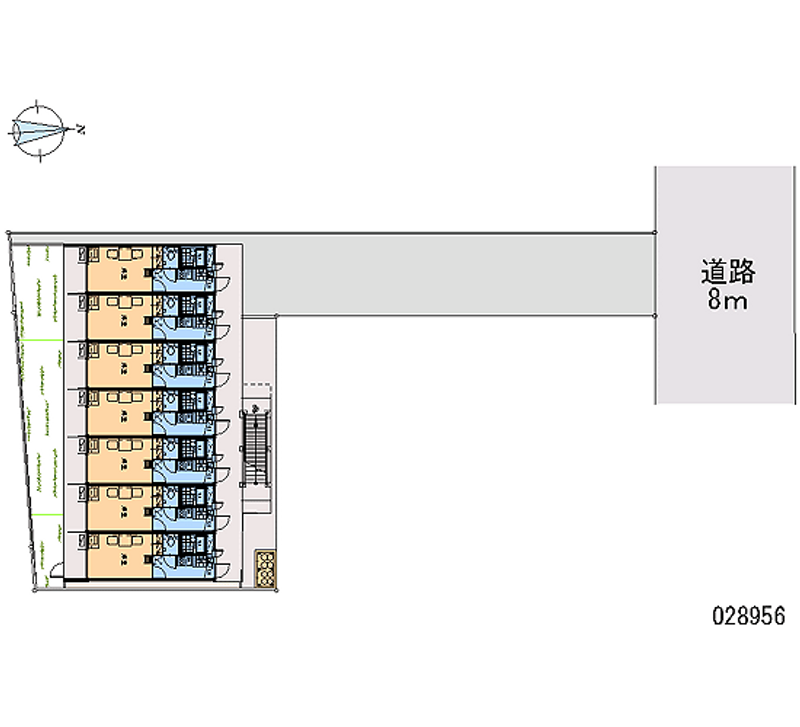 レオパレスヴァーグ難波 区画図