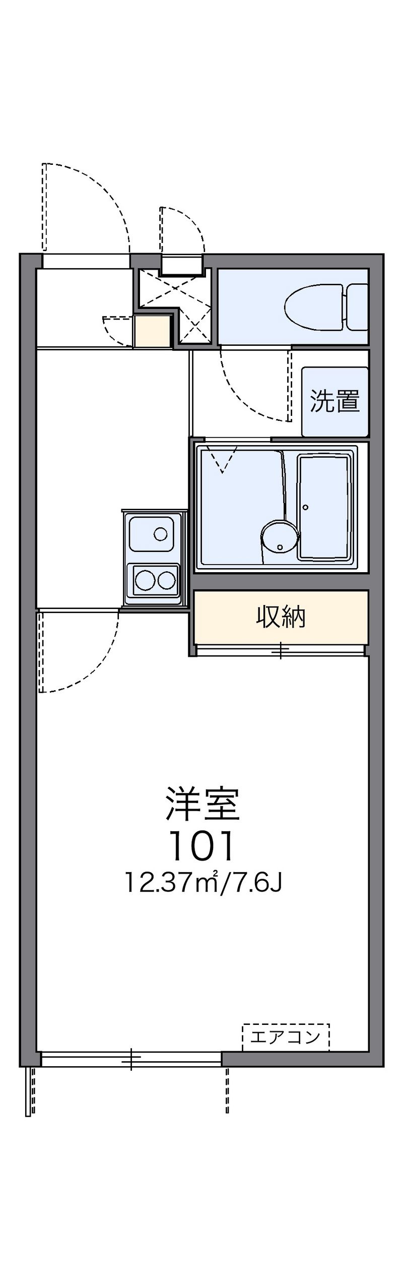 レオパレス上町 間取図